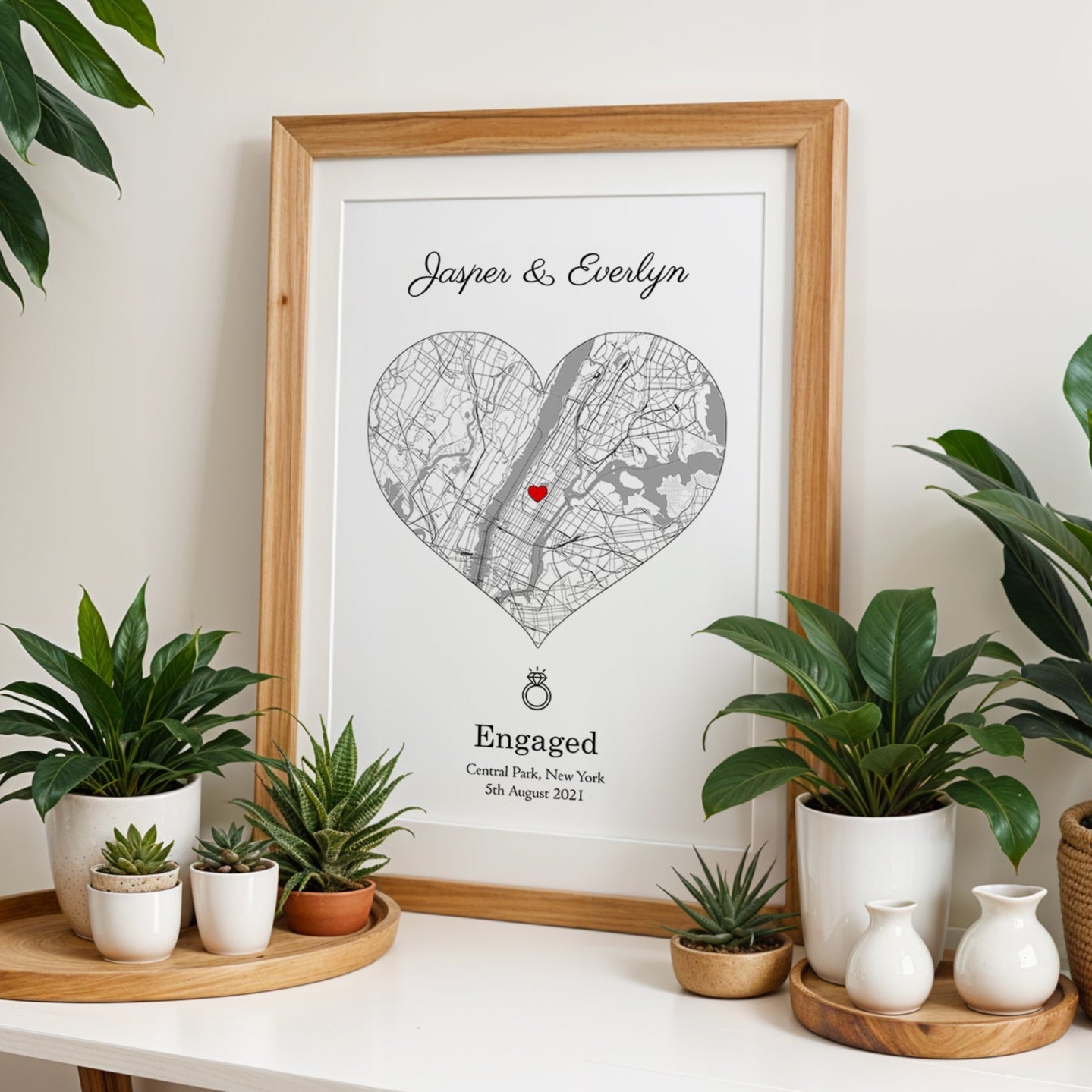 Personalised Street Map Heart Print