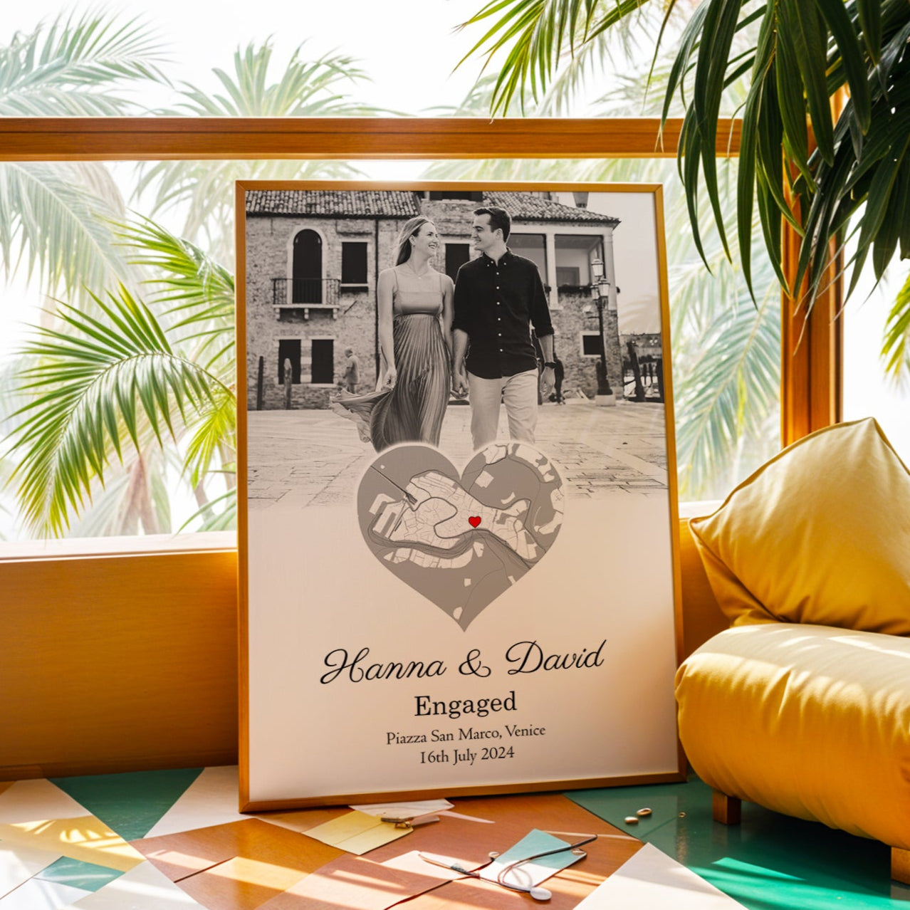 Personalised Street Heart Map Photo Print