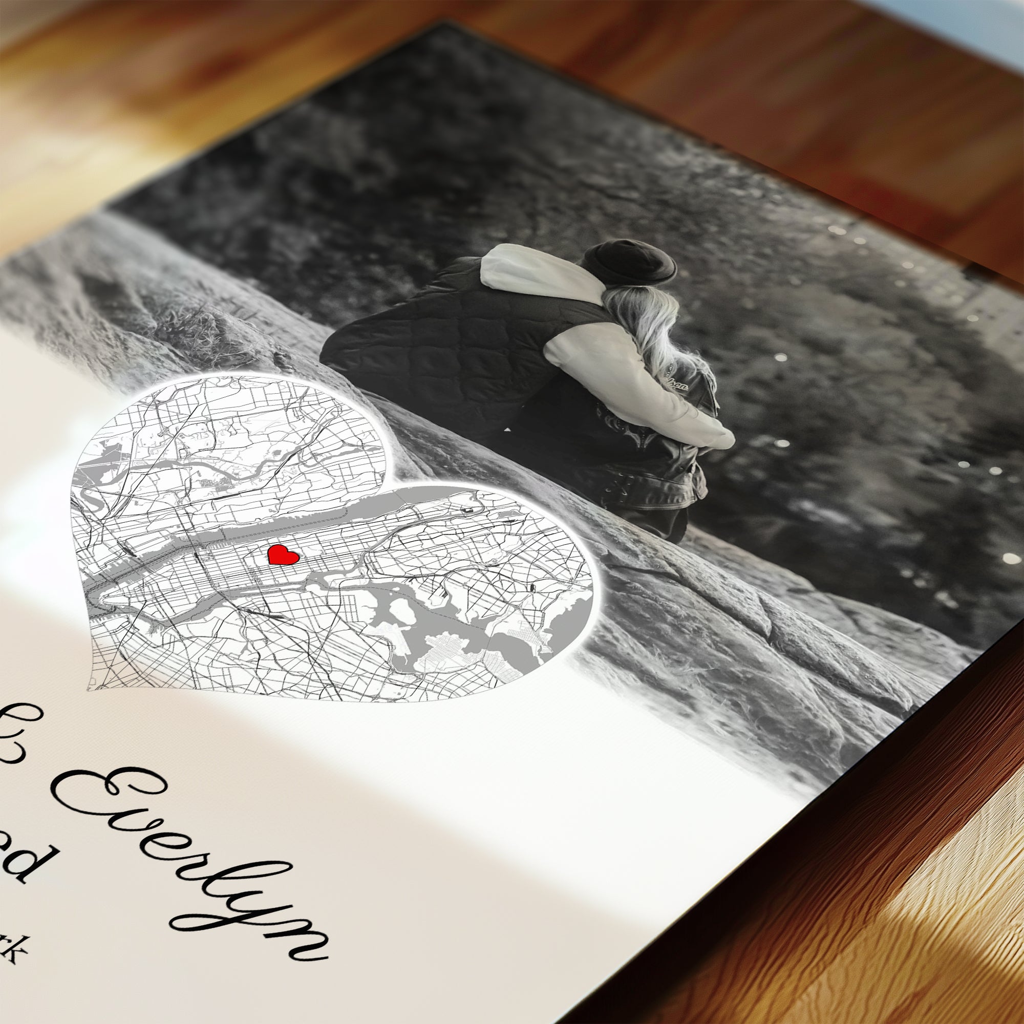 Personalised Street Heart Map Photo Print