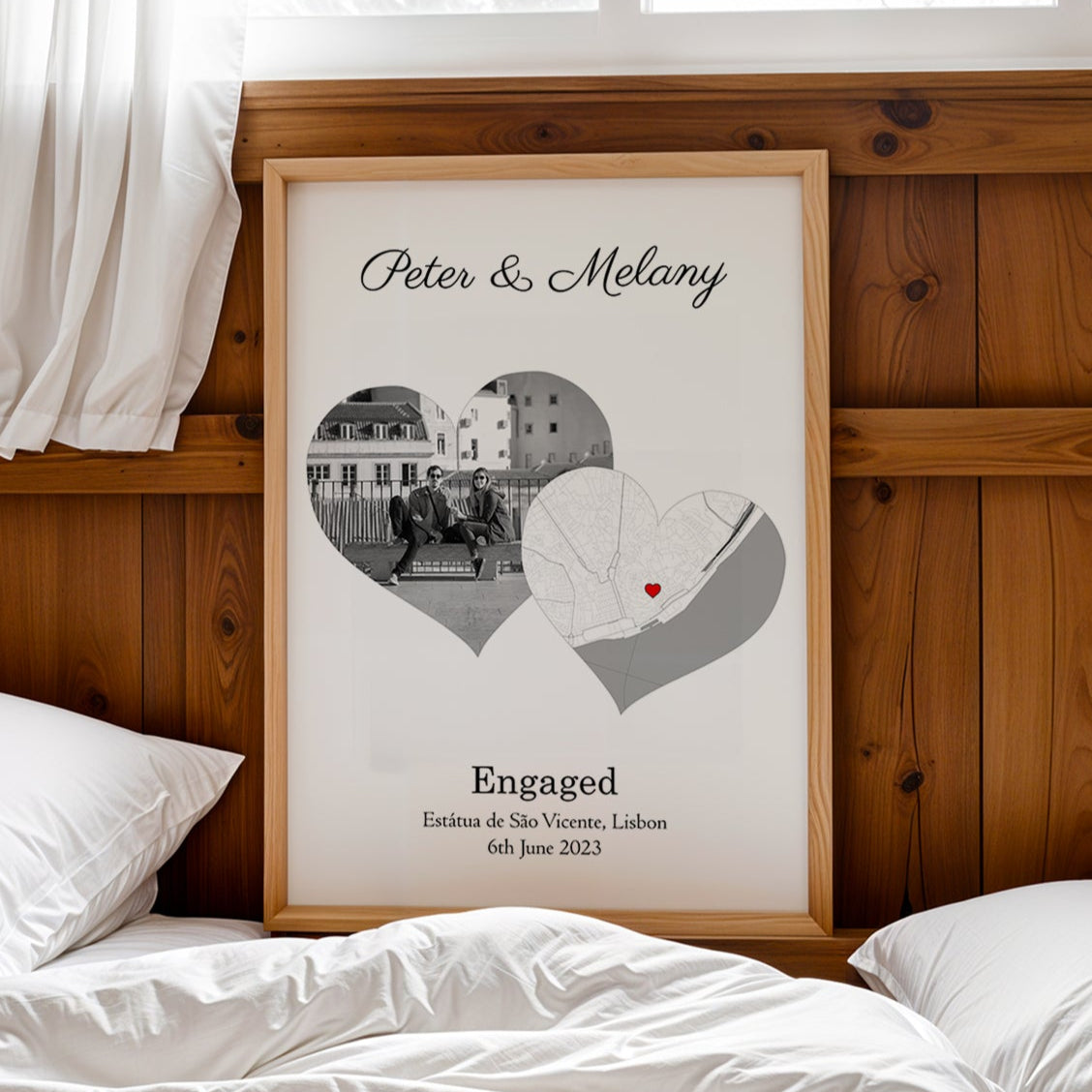 Personalised Street Map Photo Heart Print