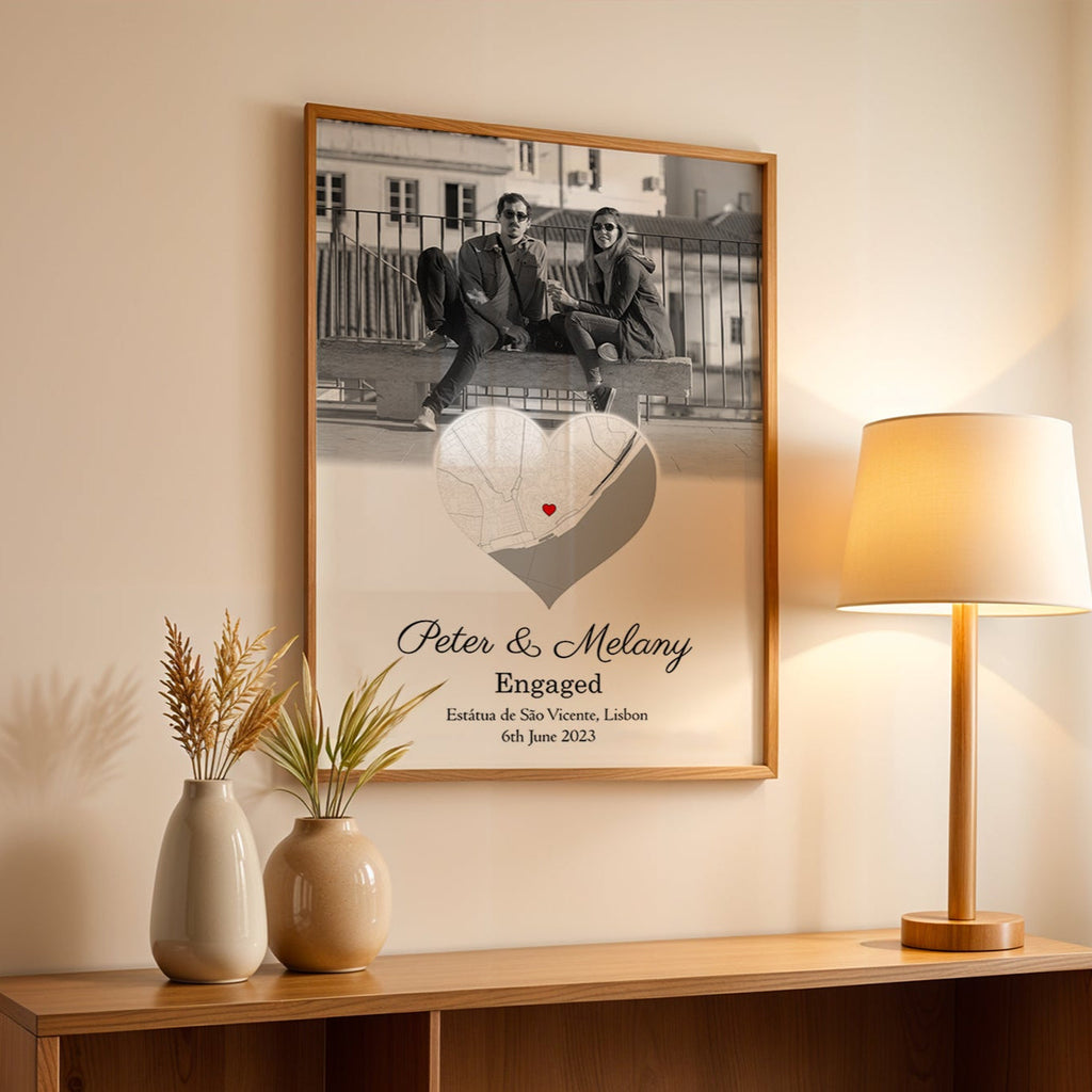 Personalised Street Heart Map Photo Print