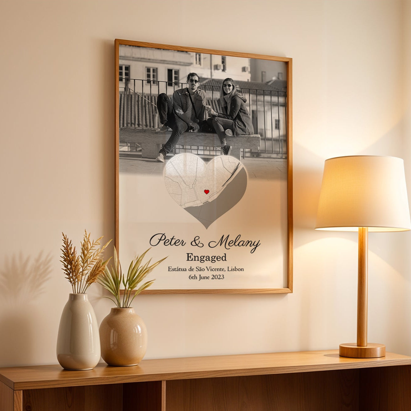 Personalised Street Heart Map Photo Print