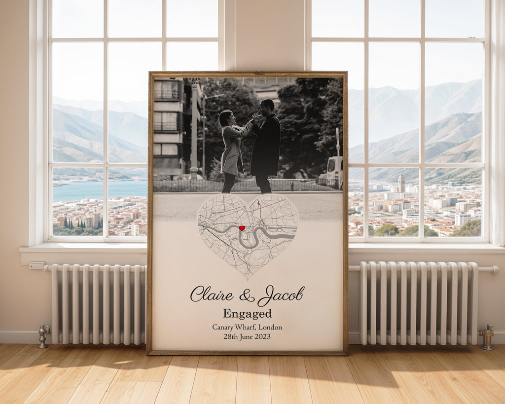 Personalised Street Heart Map Photo Print