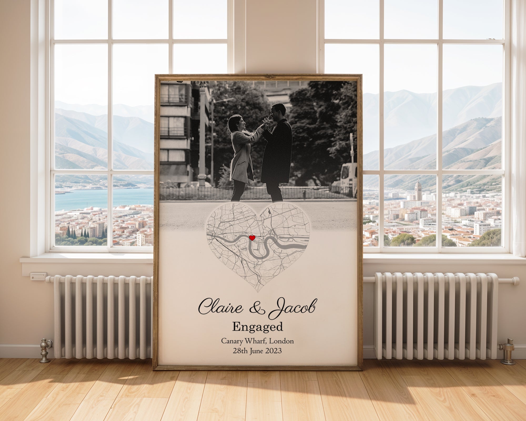 Personalised Street Heart Map Photo Print