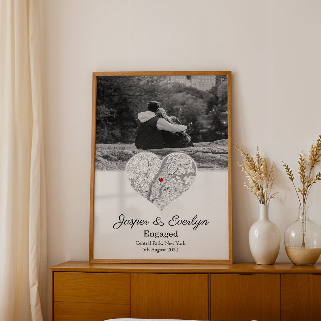 Personalised Street Heart Map Photo Print