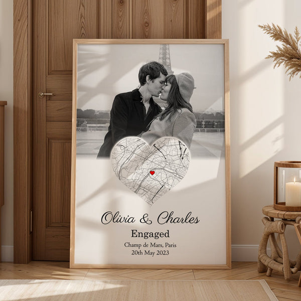 Personalised Street Heart Map Photo Print