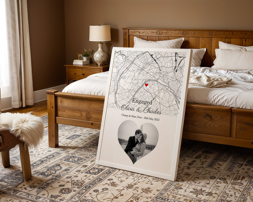 Personalised Street Map Heart Photo Print