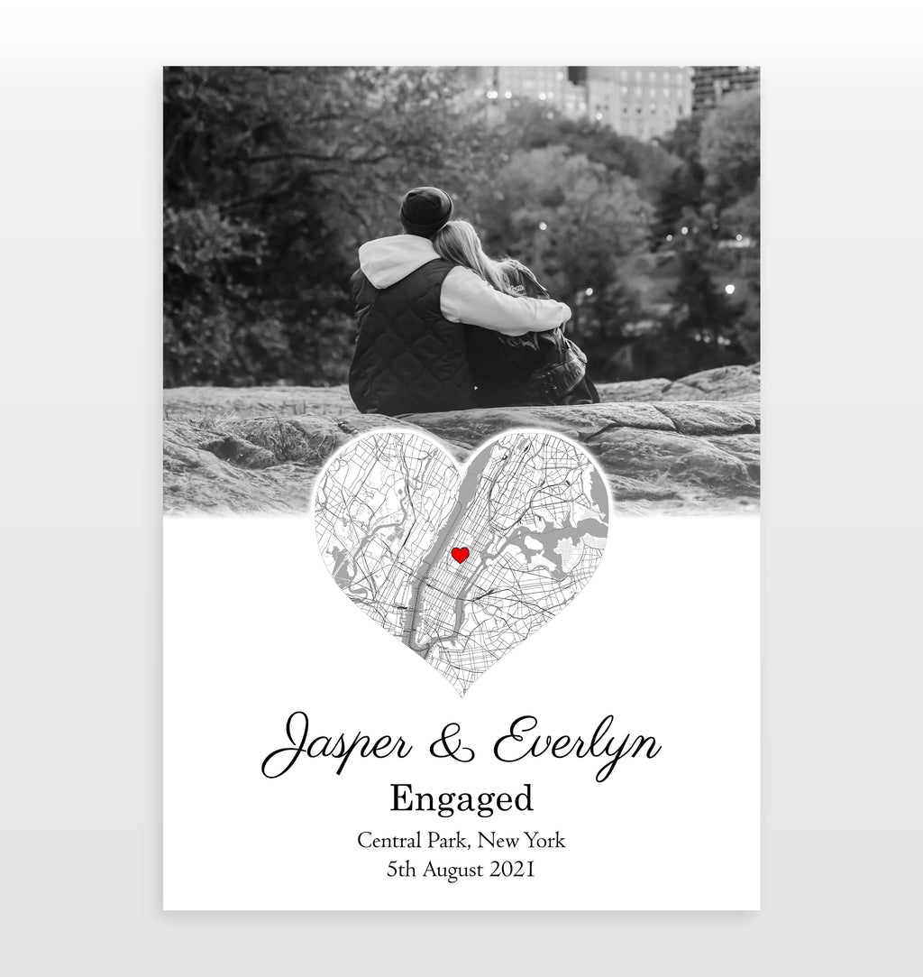 Personalised Street Heart Map Photo Print