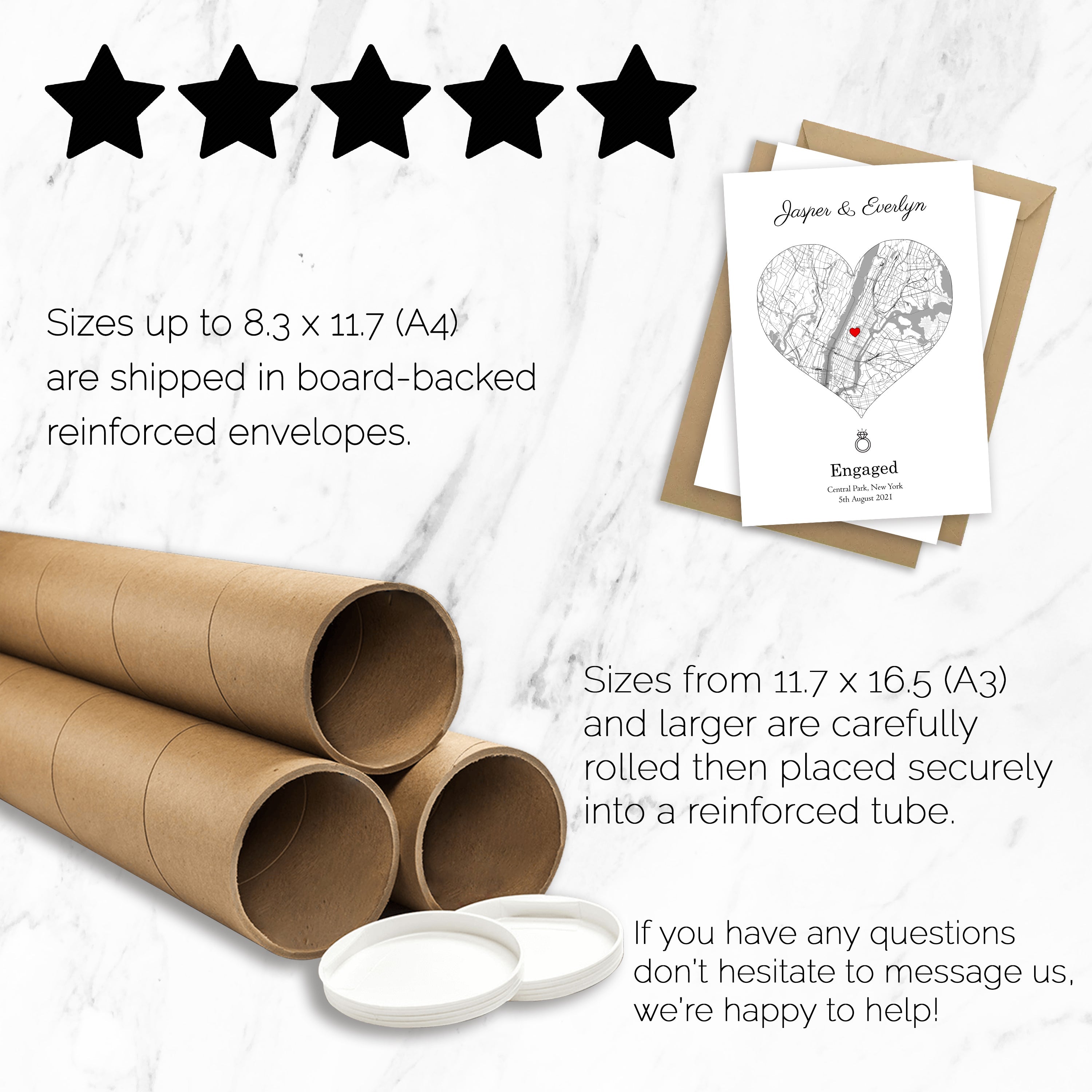 Personalised Street Map Heart Print